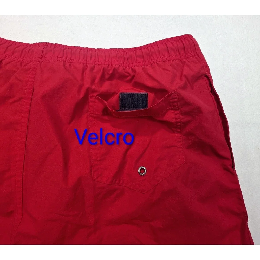 VTG Polo Sport Ralph Lauren Mens XL 36 Swim Trunks Shorts Spellout Red‎ Blue